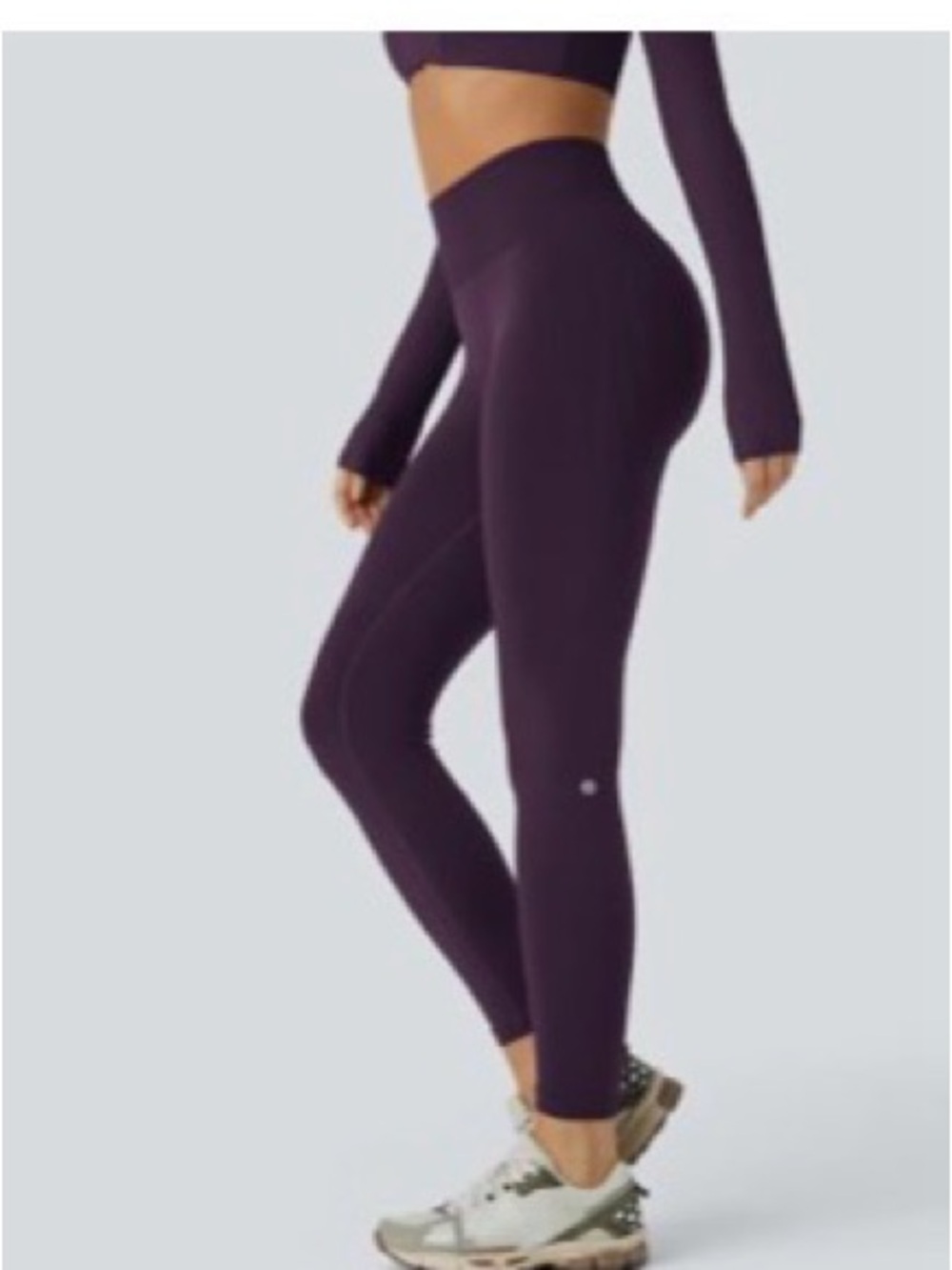HALARA One Form Tummy Control High-Waist Seamless Leggings in Deep Plum